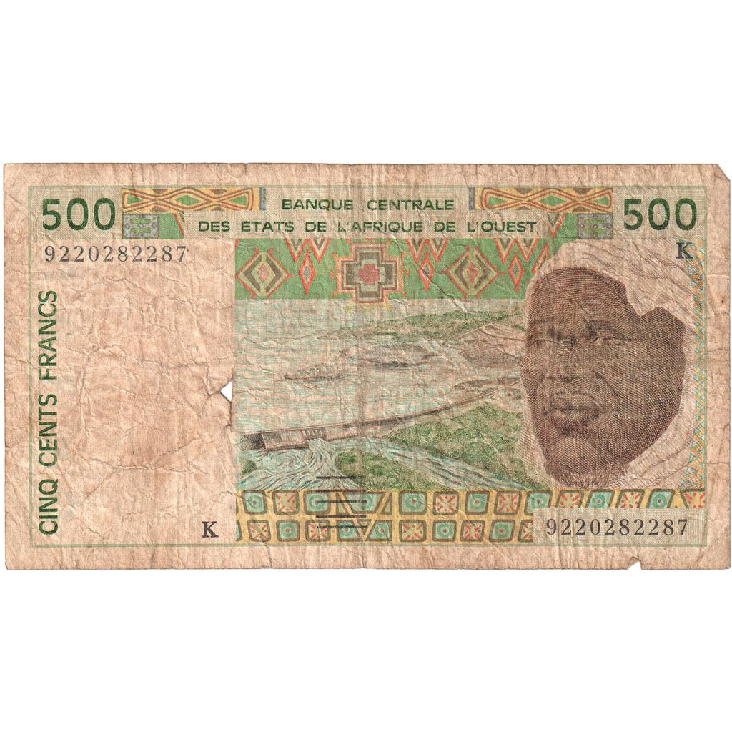 Batı Afrika Devletleri, 
  
  500 Frank, 
  
  VF(20-25)