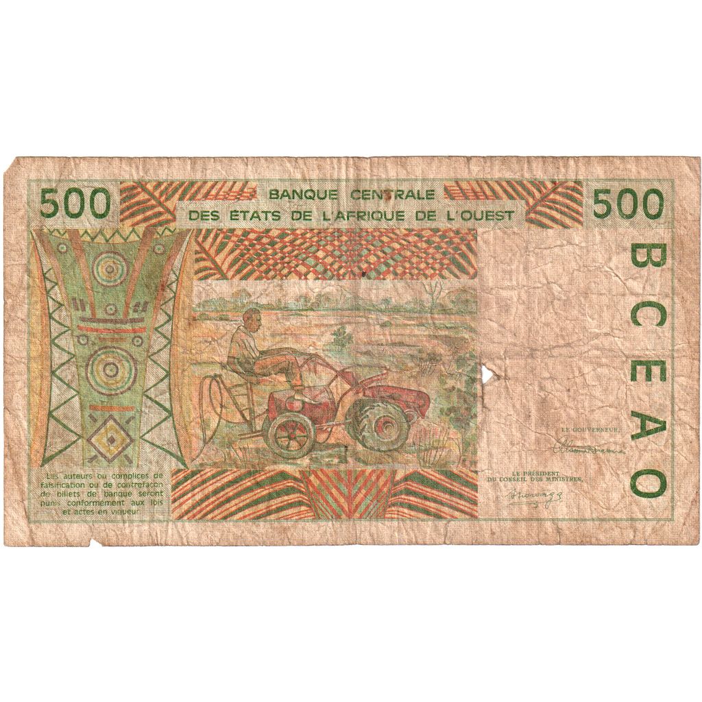 Batı Afrika Devletleri, 
  
  500 Frank, 
  
  VF(20-25)