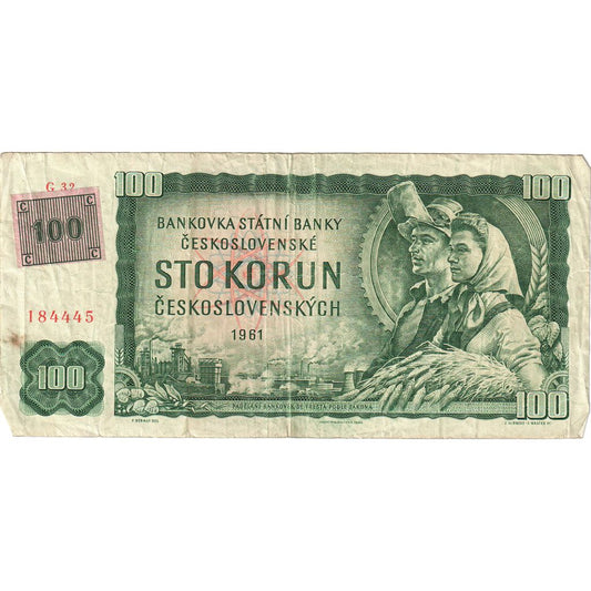 Çekoslovakya, 
  
  100 Korun, 
  
  1961