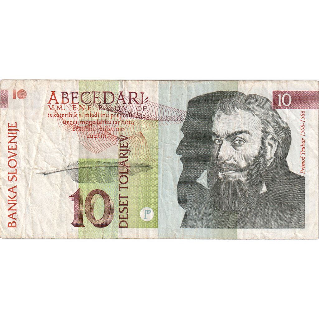 Slovenya, 
  
  10 Tolarjev, 
  
  1992-01-15