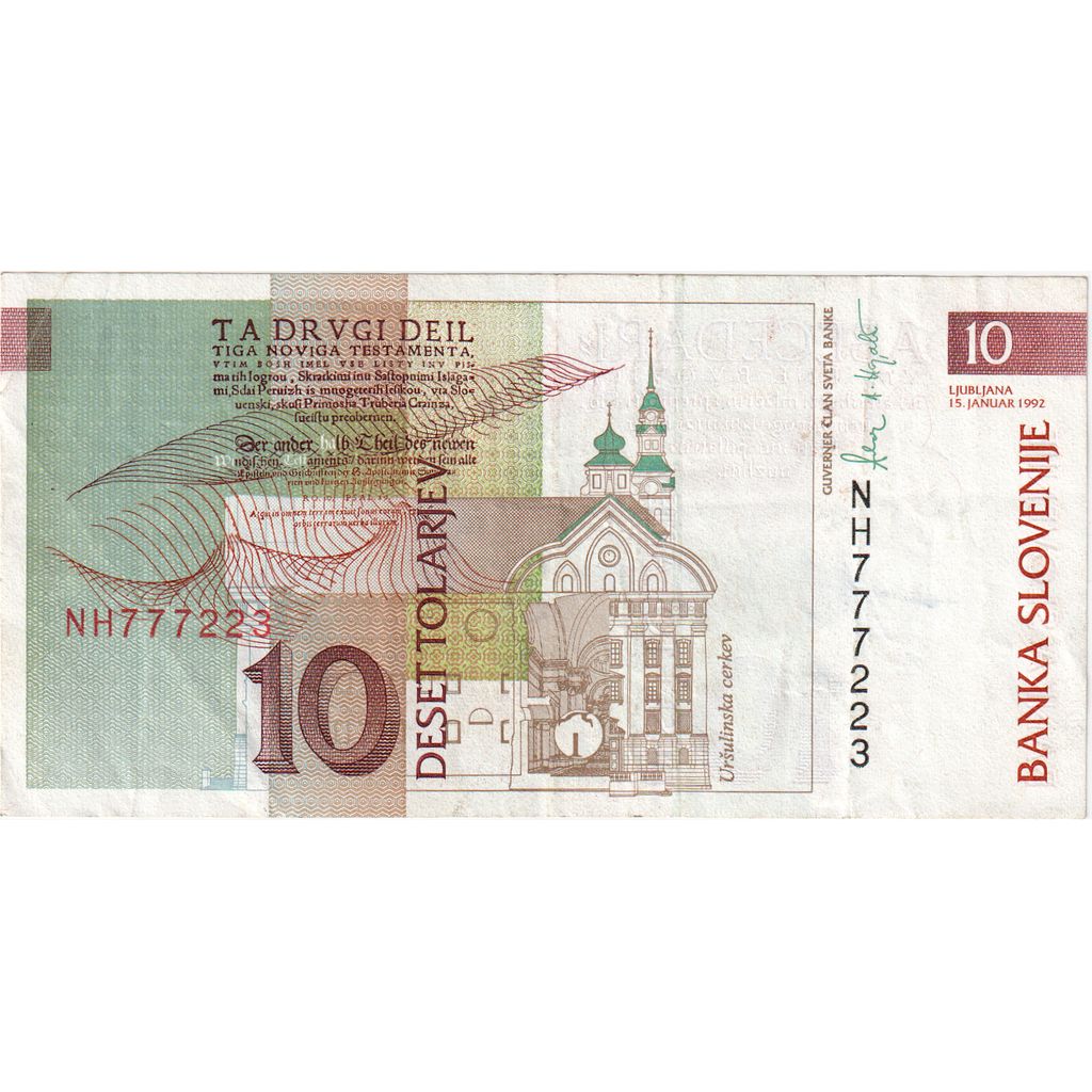 Slovenya, 
  
  10 Tolarjev, 
  
  ÇİL(65-70)