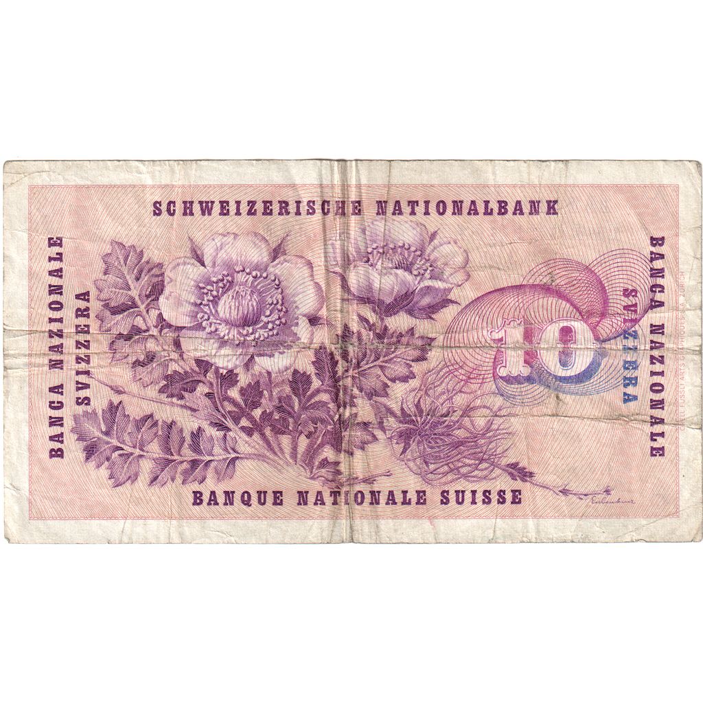 İsviçre, 
  
  10 Franken, 
  
  1965-01-21