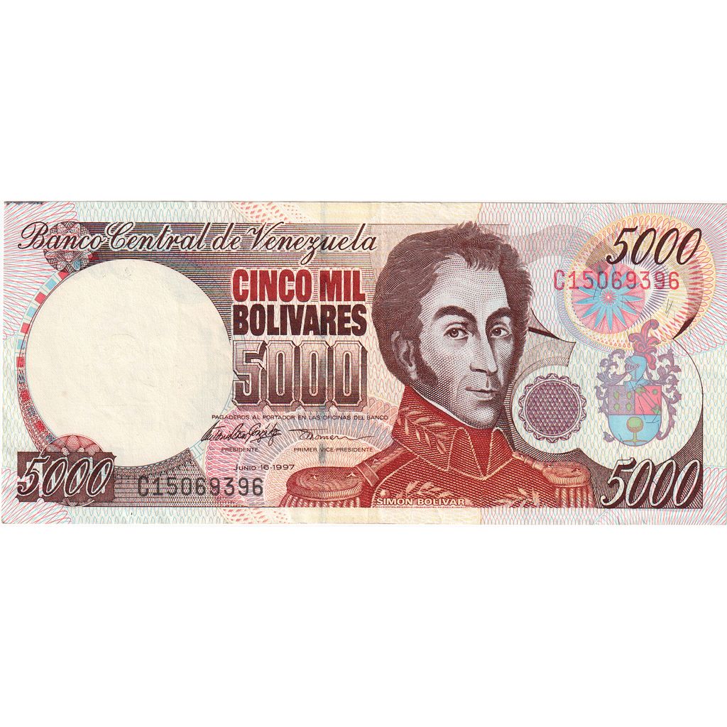 Venezuela, 
  
  5000 Bolivar, 
  
  1997-06-16