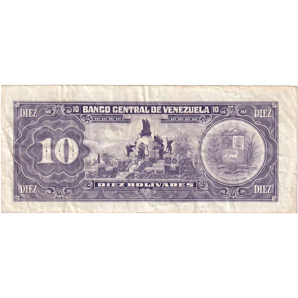 Venezuela, 
  
  10 Bolivar, 
  
  1990-05-31