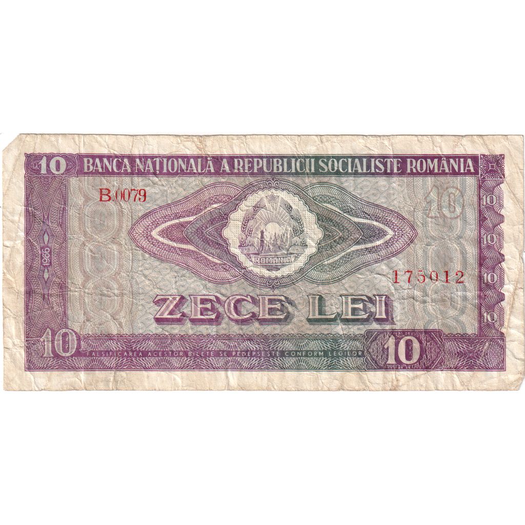 Romanya, 
  
  10 Lei, 
  
  VF(20-25)