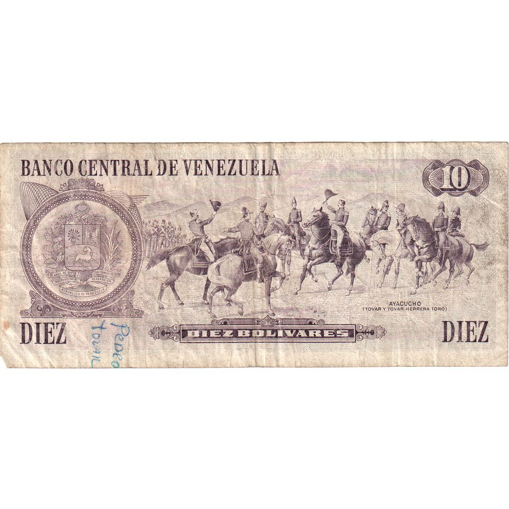 Venezuela, 
  
  10 Bolivar, 
  
  1981-10-06