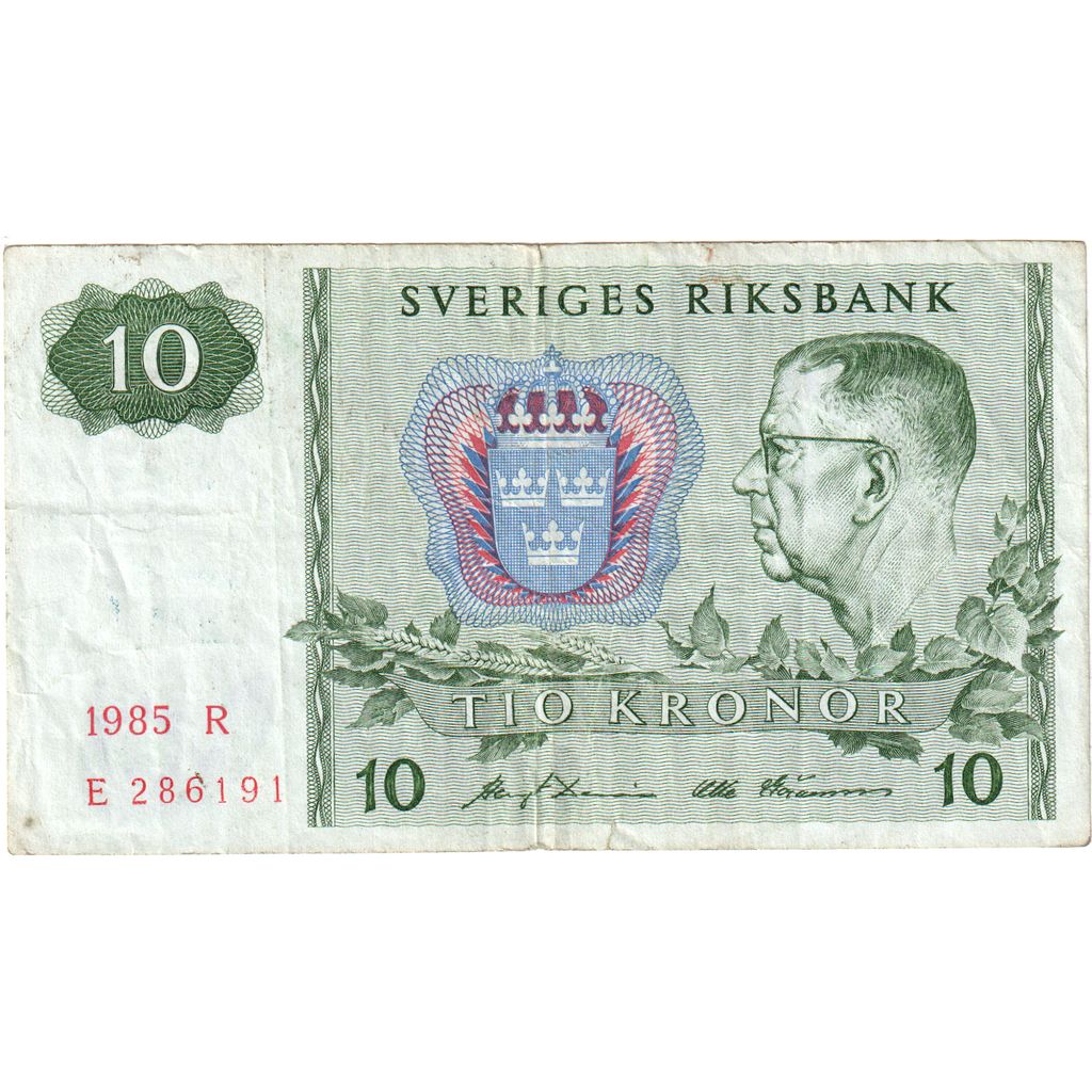 İsveç, 
  
  10 Kronor, 
  
  1984