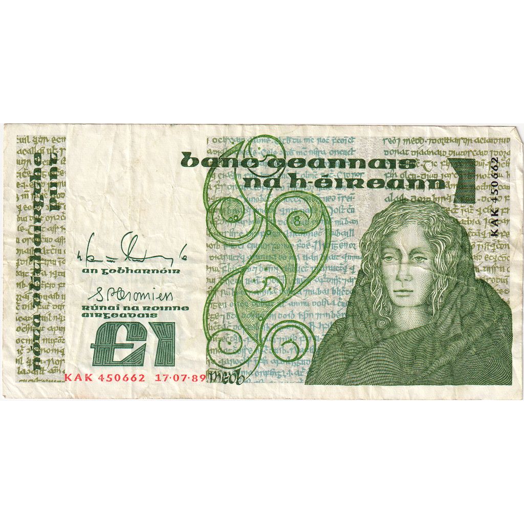 İrlanda - Cumhuriyeti, 
  
  1 pound, 
  
  1989-07-17