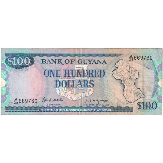 Guyana, 
  
  100 Dolar, 
  
  EF(40-45)