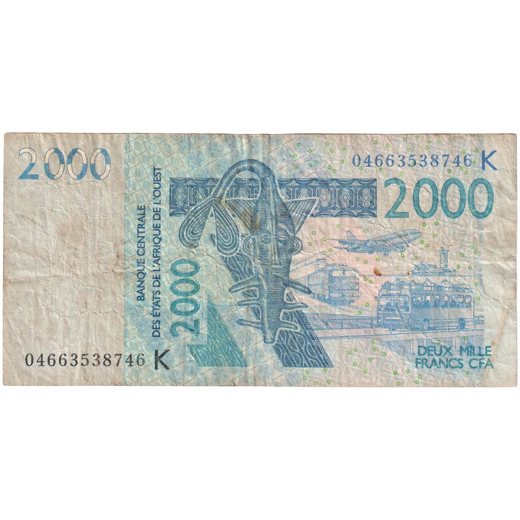 Batı Afrika Devletleri, 
  
  2000 Frank, 
  
  VF(30-35)