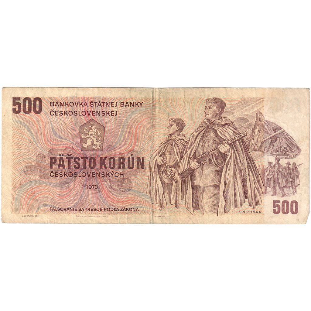 Çekoslovakya, 
  
  500 Korun, 
  
  VF(30-35)