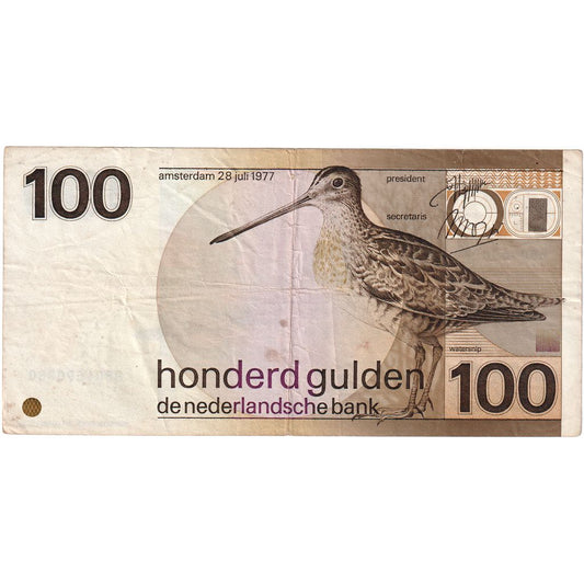 Hollanda, 
  
  100 Gülden, 
  
  1977-07-28