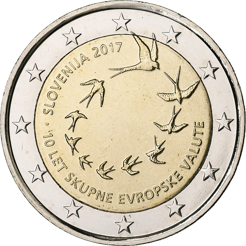 Slovenya, 
  
  2 Avro, 
  
  Euro'nun 10. Yıldönümü