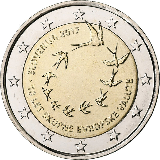 Slovenya, 
  
  2 Avro, 
  
  Euro'nun 10. Yıldönümü