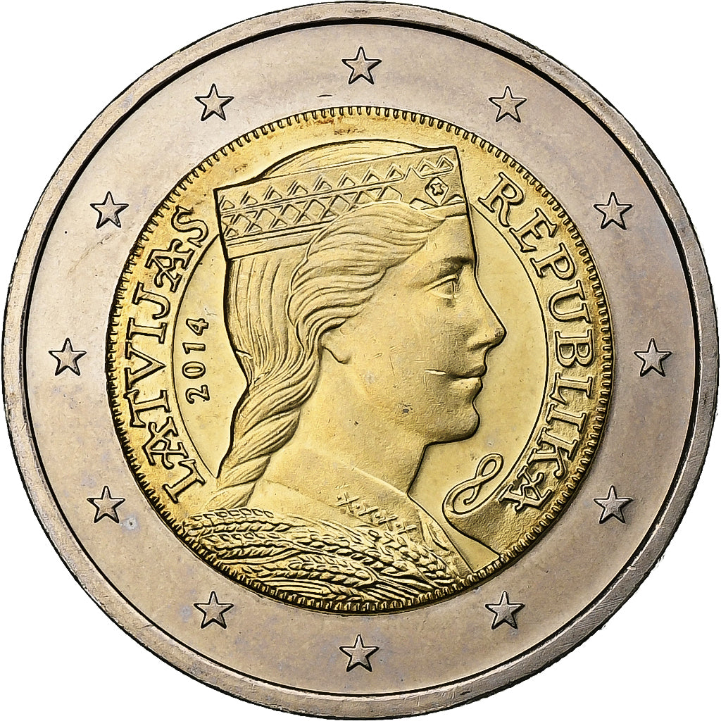 Letonya, 
  
  2 Euro, 
  
  2014