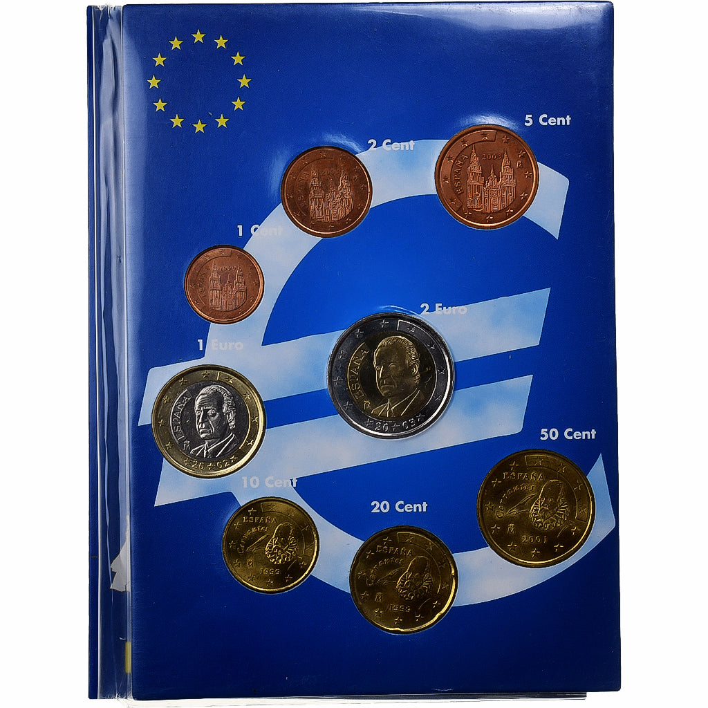 İspanya, 
  
  1 ct'yi ayarlayın. - 2 Avro, 
  
  Euro seti