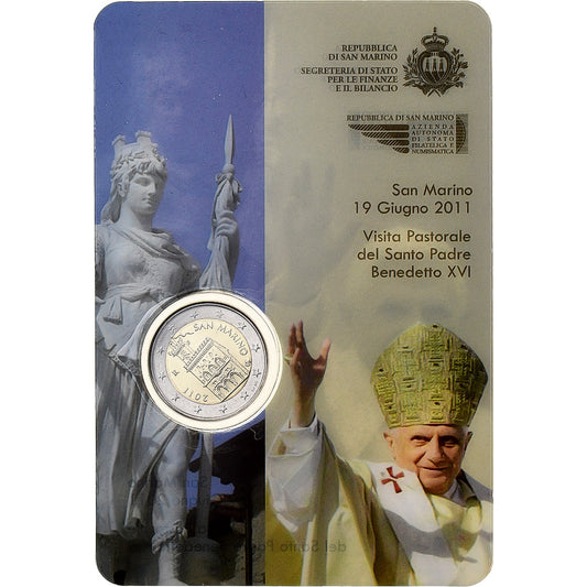 San Marino, 
  
  2 Avro, 
  
  Papa Benedict XVI'nın pastoral ziyareti