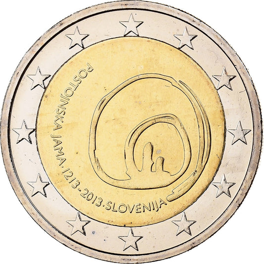 Slovenya, 
  
  2 Avro, 
  
  Postojna Mağarası