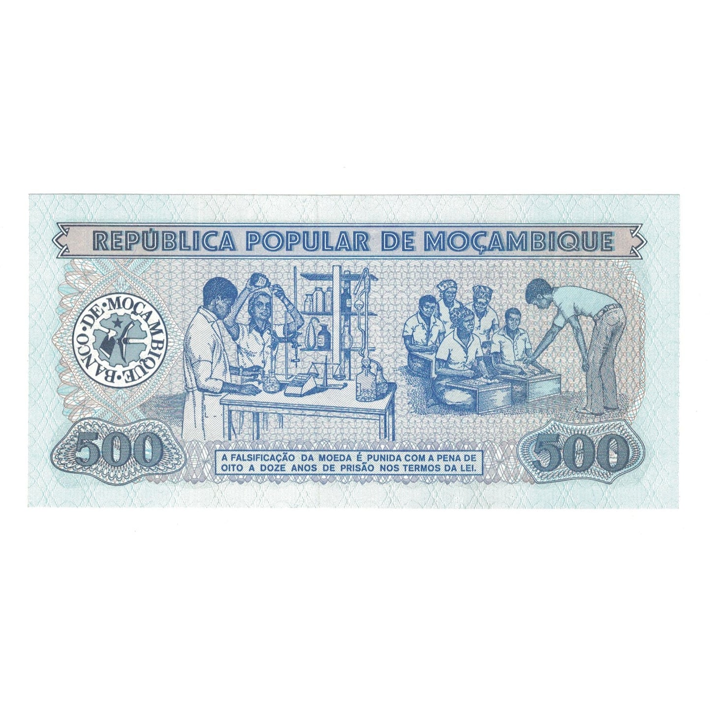 Banknot, 
  
  Mozambik, 
  
  500 Metika