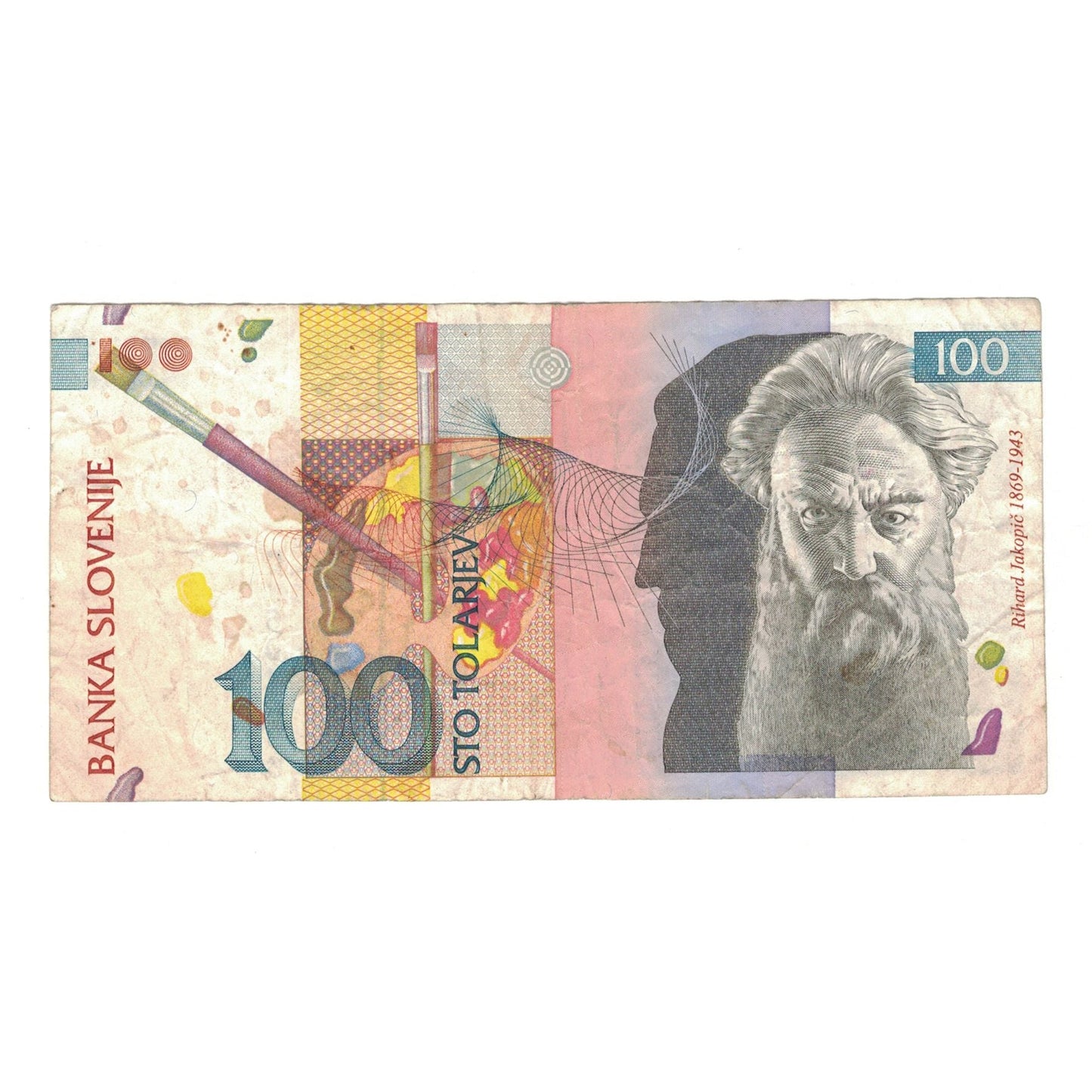 Banknot, 
  
  Slovenya, 
  
  100 Tolaryev