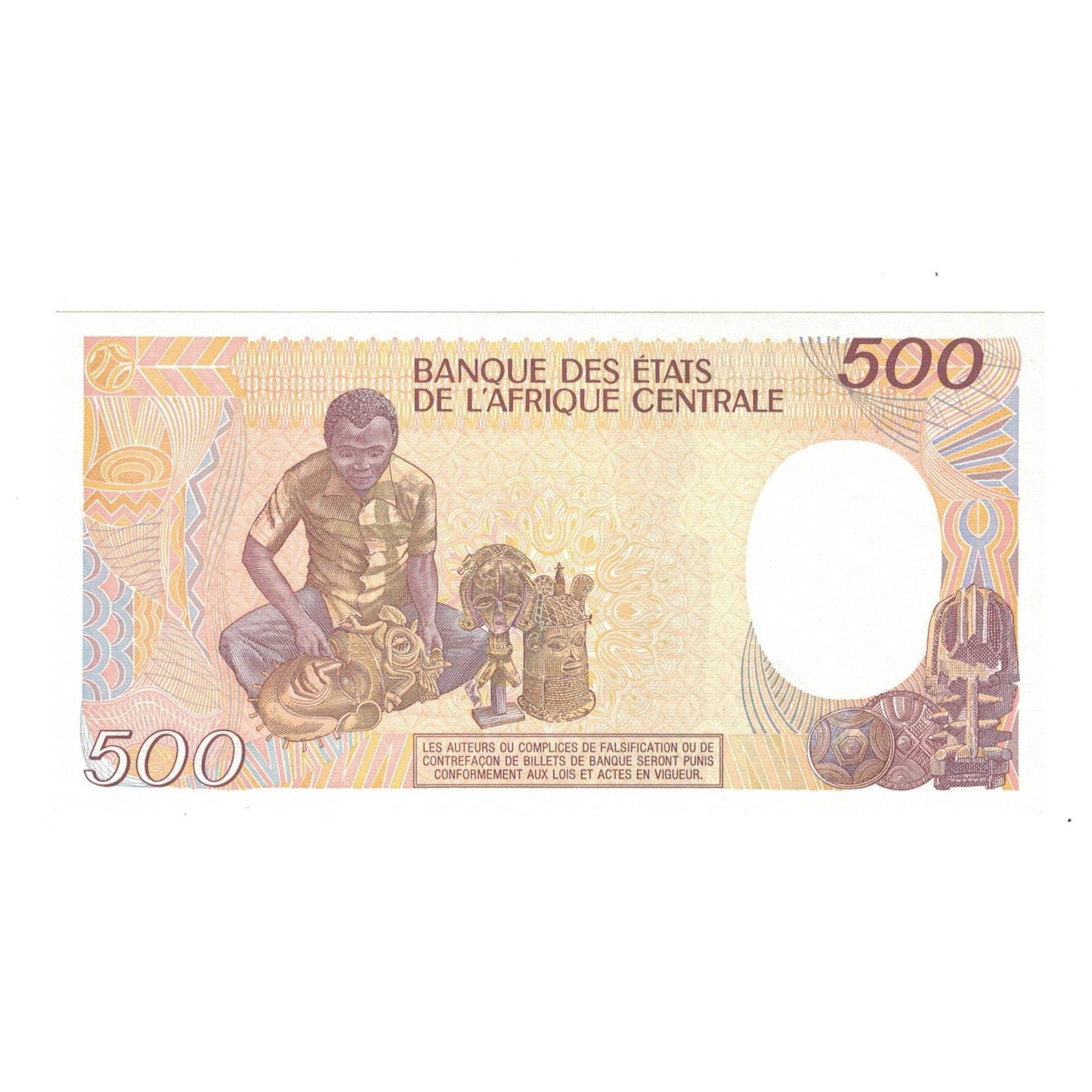 Banknot, 
  
  Orta Afrika Cumhuriyeti, 
  
  500 Frank