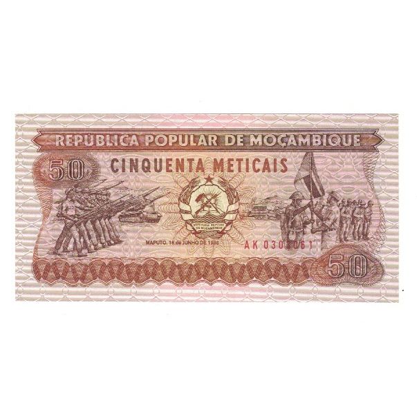 Banknot, 
  
  Mozambik, 
  
  50 Metika