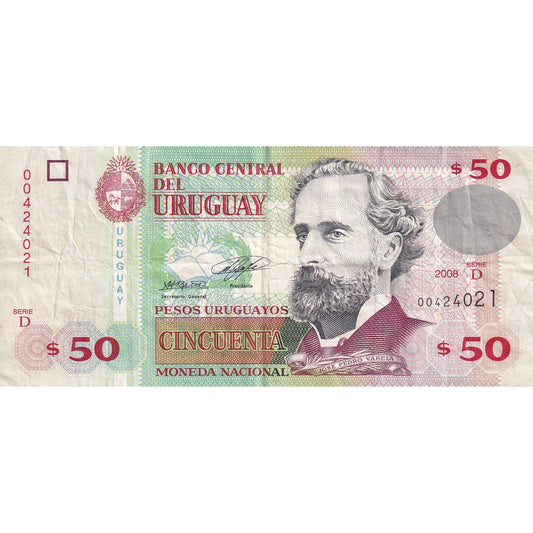 Uruguay, 
  
  50 Peso Uruguayo, 
  
  2008