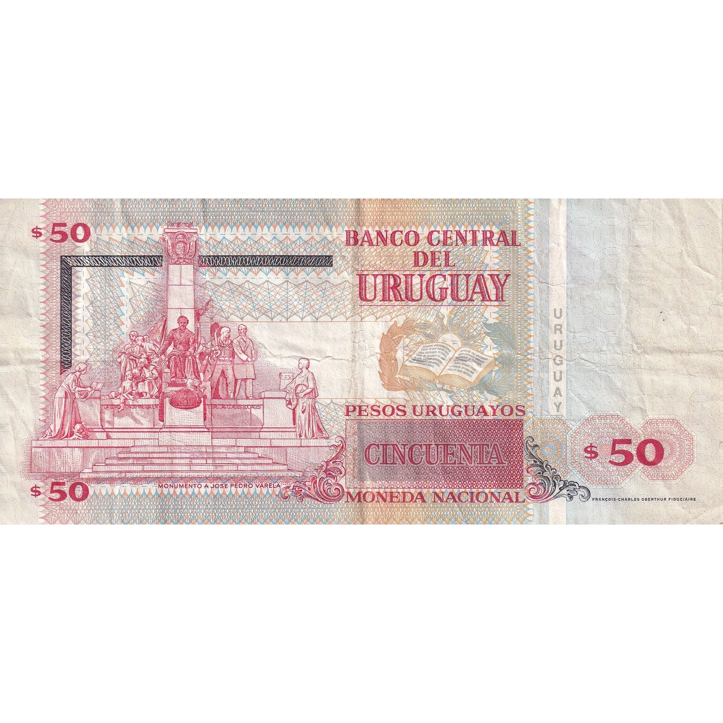 Uruguay, 
  
  50 Peso Uruguayo, 
  
  2008