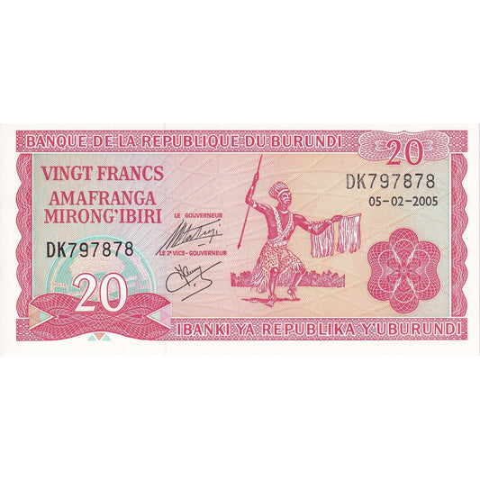 Burundi, 
  
  20 Frank, 
  
  2005