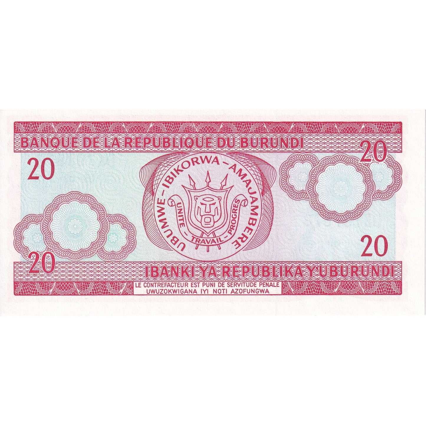 Burundi, 
  
  20 Frank, 
  
  2005