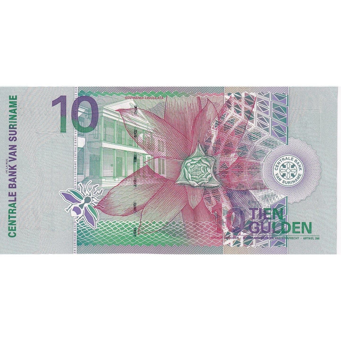 Surinam, 
  
  10 Gülden, 
  
  2000