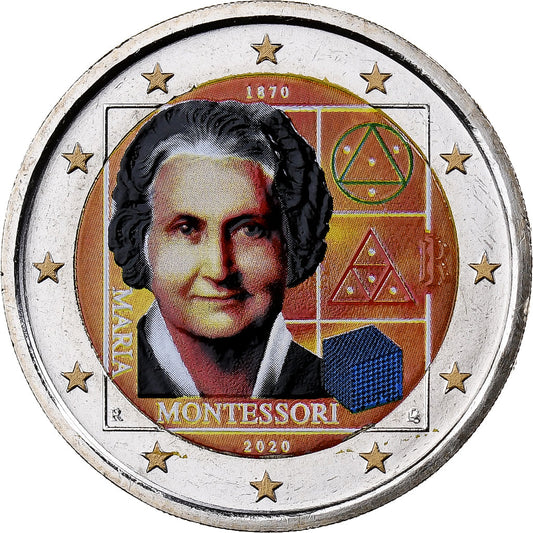 İtalya, 
  
  2 Avro, 
  
  Montessori