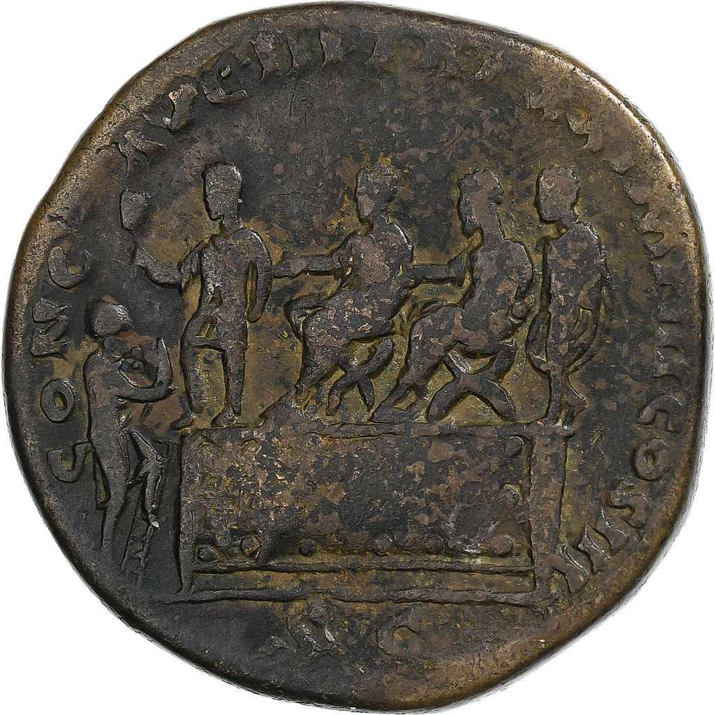 Marcus Aurelius, 
  
  Sestertius, 
  
  165-166