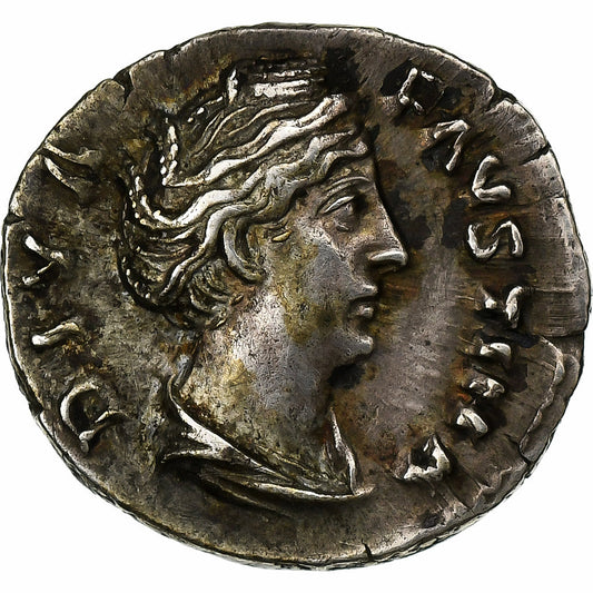 Diva Faustina I, 
  
  Denarius, 
  
  MÖ 141