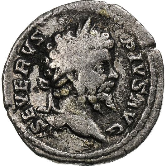 Septimius Severus, 
  
  Denarius, 
  
  202