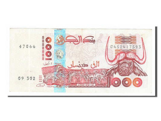 Banknot, 
  
  Cezayir, 
  
  1000 Dinar