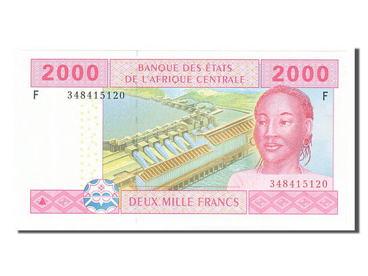 Banknot, 
  
  Orta Afrika Devletleri, 
  
  2000 Frank