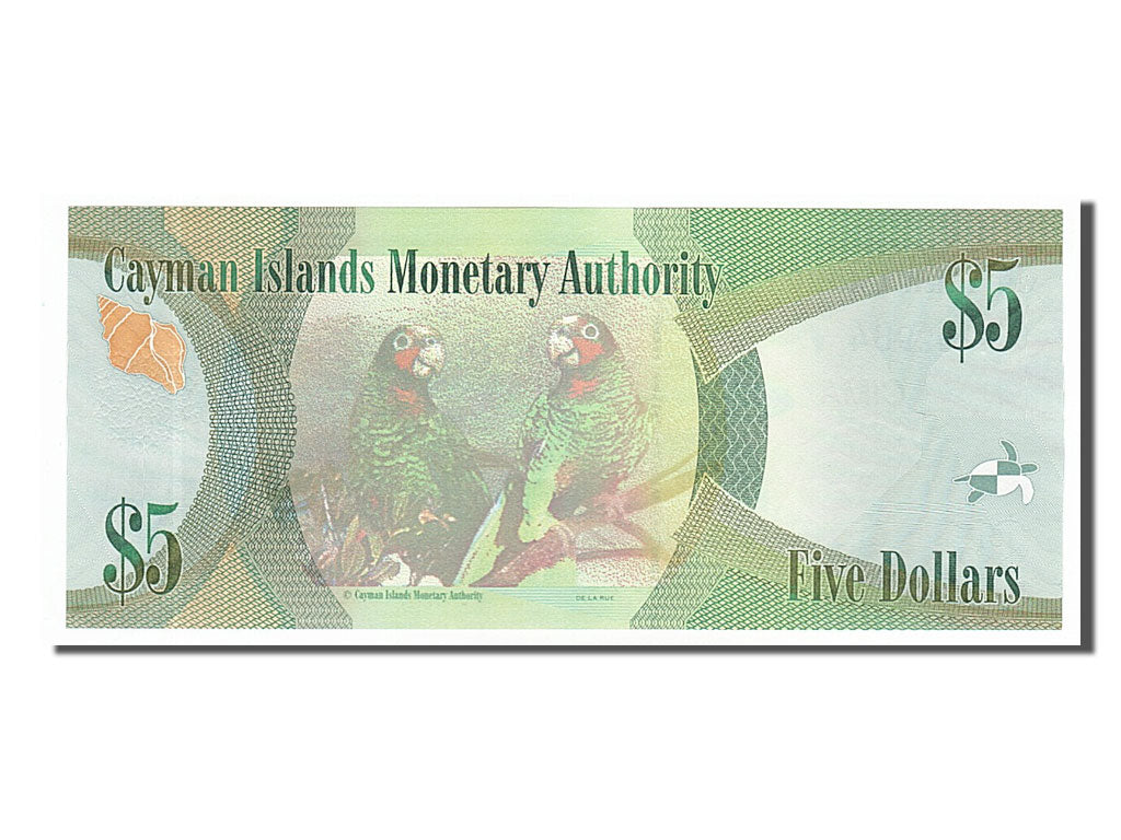 Banknot, 
  
  Cayman Adaları, 
  
  5 Dolar