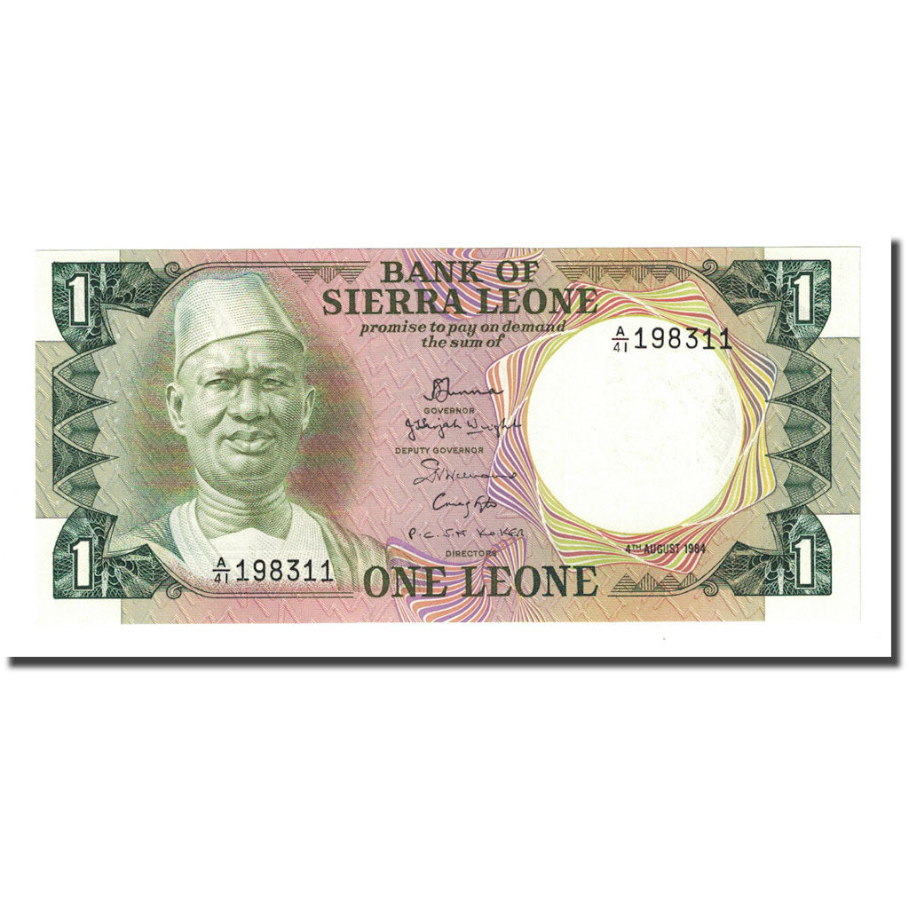 Banknot, 
  
  Sierra Leone, 
  
  1 Leone