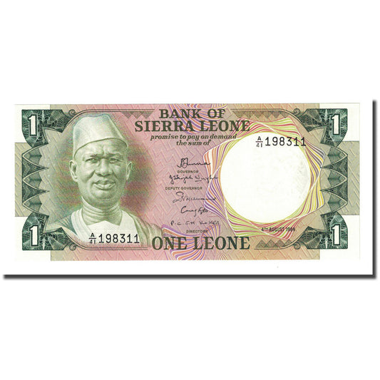 Banknot, 
  
  Sierra Leone, 
  
  1 Leone