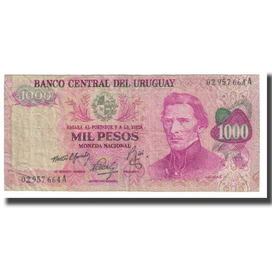 Banknot, 
  
  Uruguay, 
  
  1000 Peso