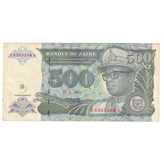 Banknot, 
  
  Zaire, 
  
  500 Yeni Zaire