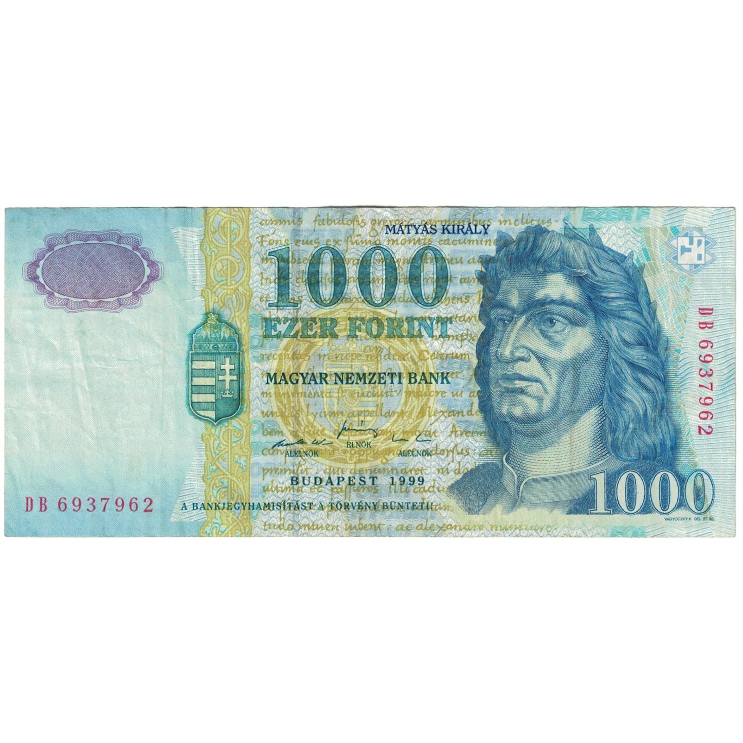 Banknot, 
  
  Macaristan, 
  
  1000 Forint