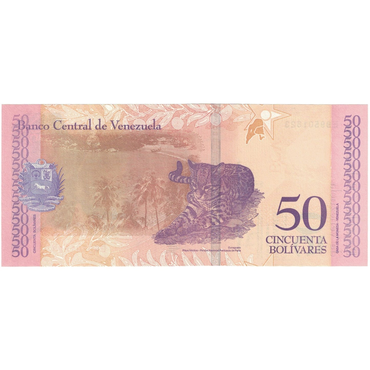 Banknot, 
  
  Venezuela, 
  
  50 Bolivare