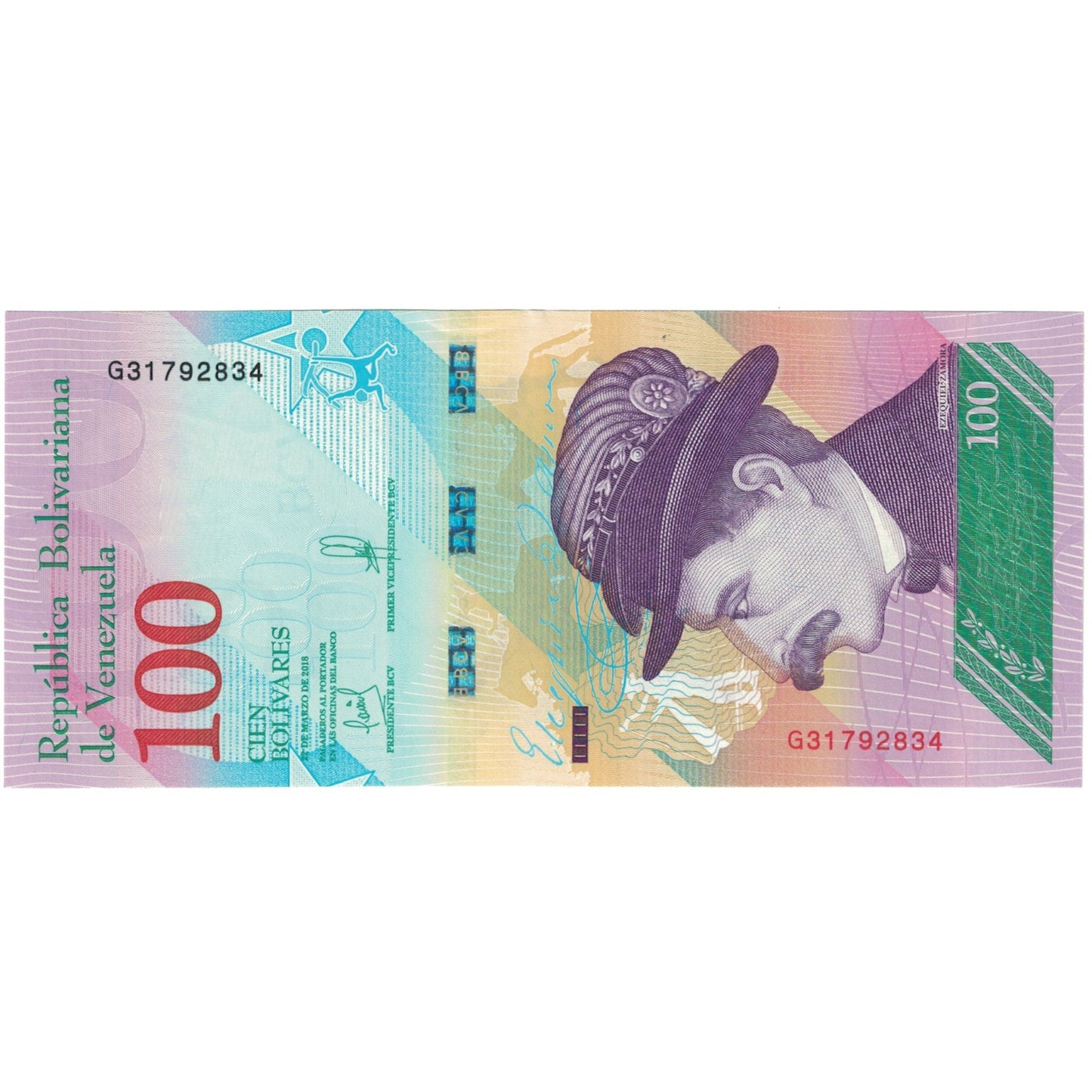 Banknot, 
  
  Venezuela, 
  
  100 Bolivare