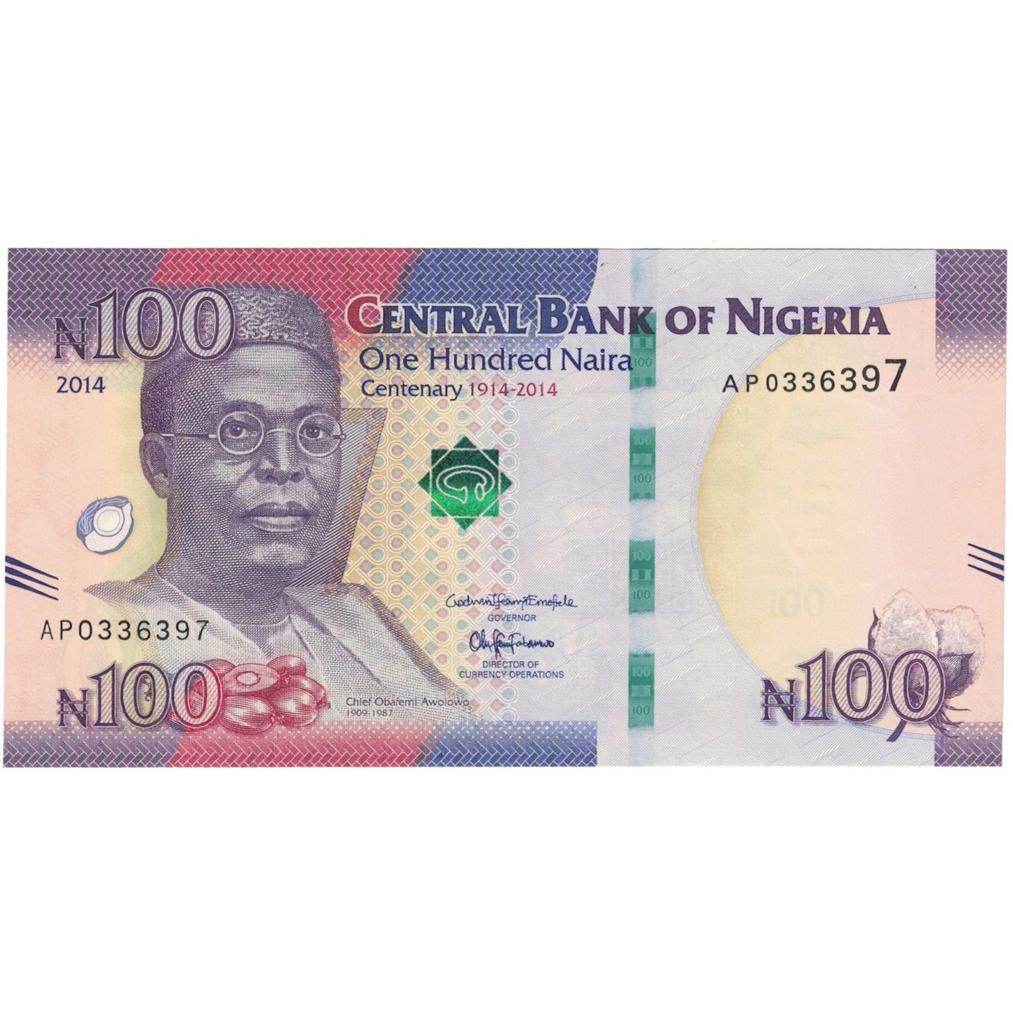 Banknot, 
  
  Nijerya, 
  
  100 Naira