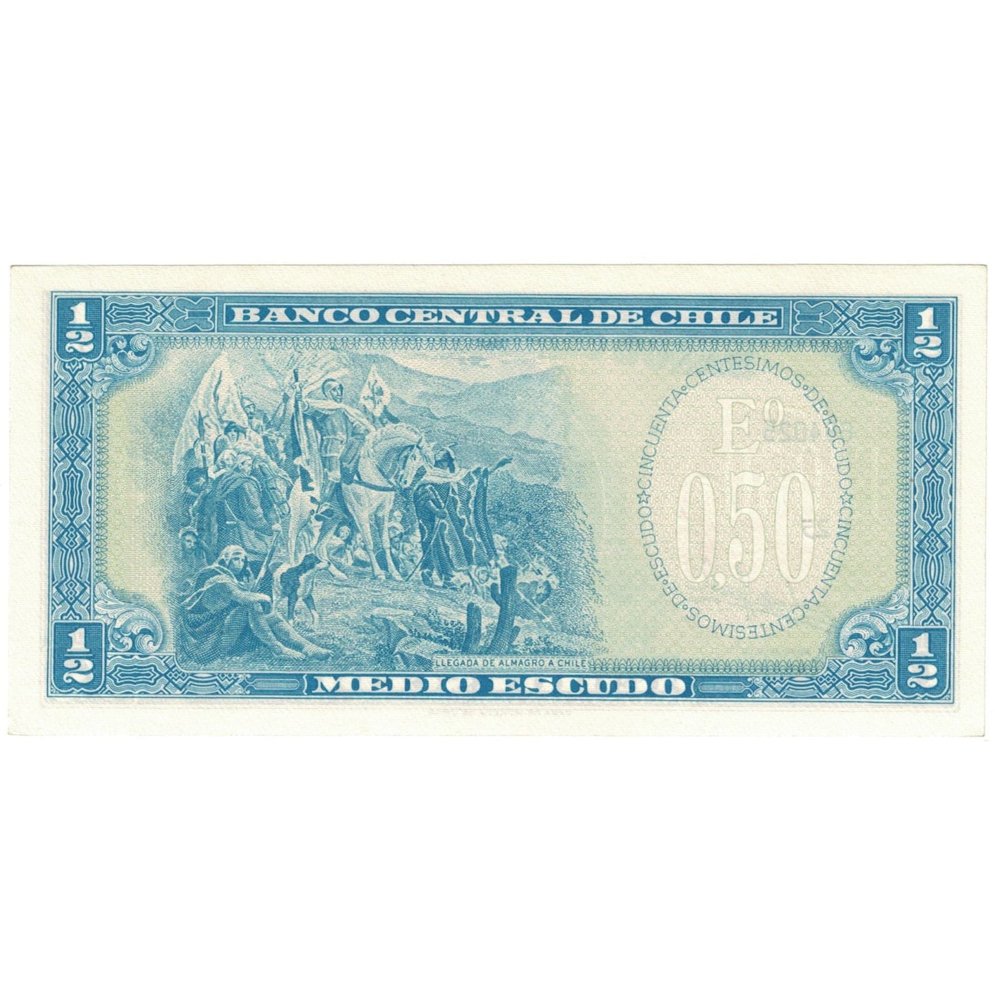 Banknot, 
  
  Şili, 
  
  1/2 Escudo