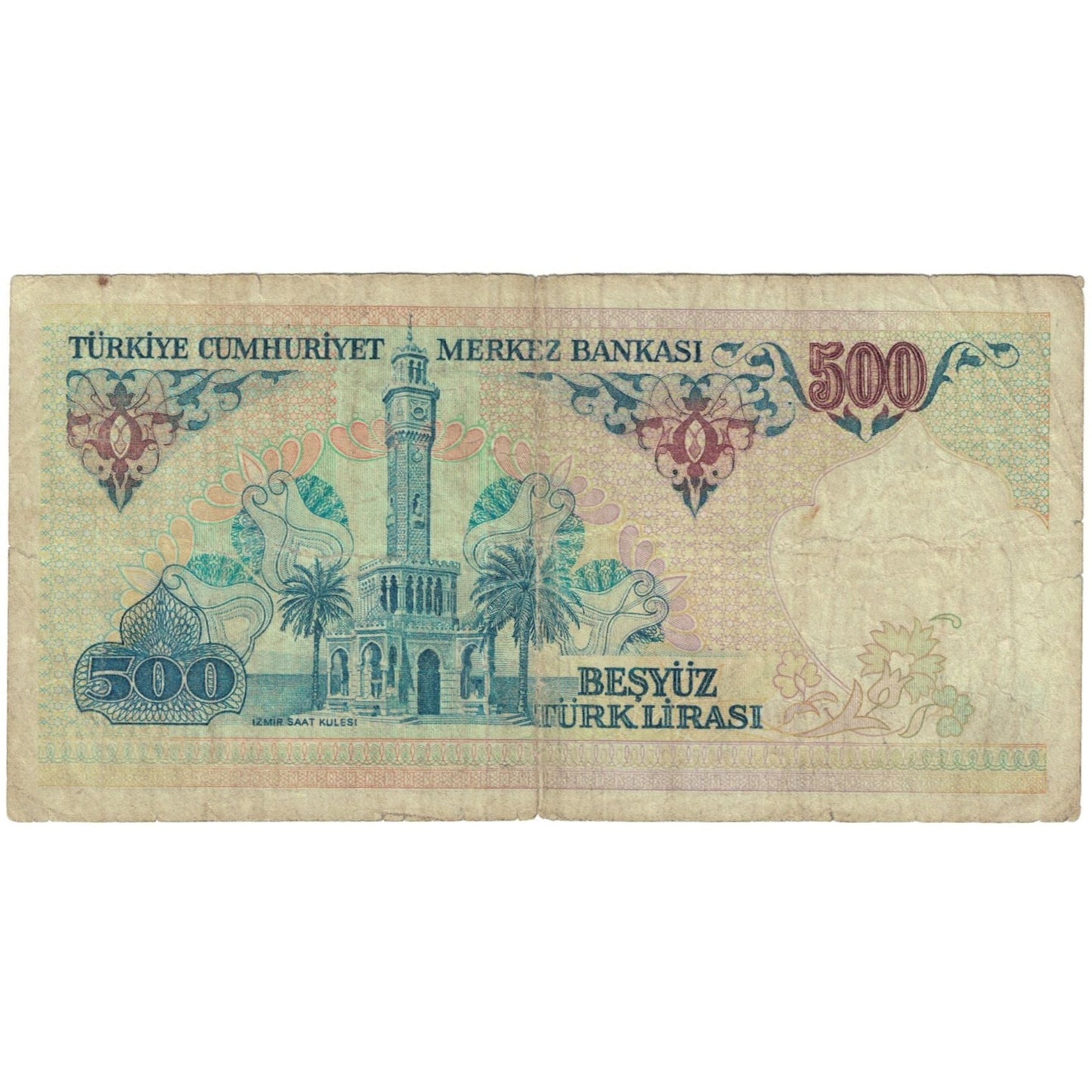 Banknot, 
  
  Hindi, 
  
  500 lira