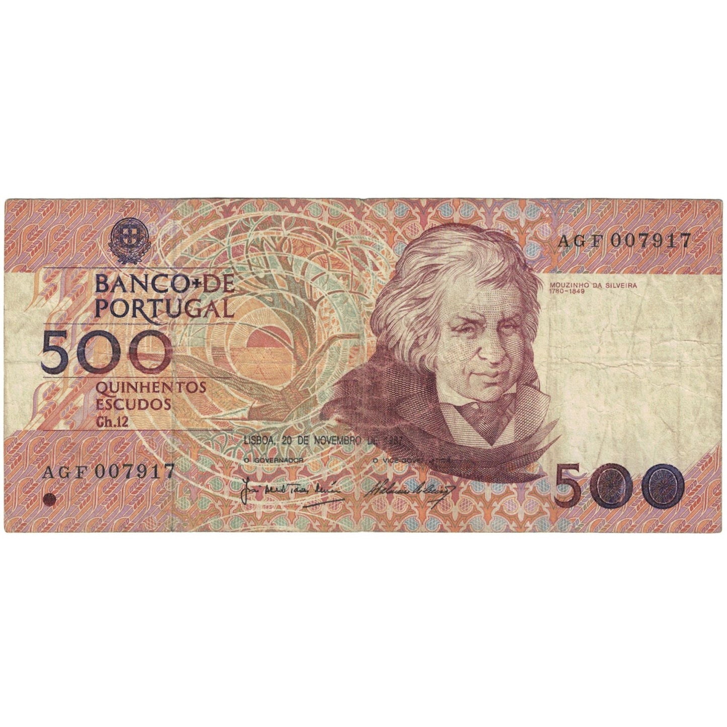 Banknot, 
  
  Portekiz, 
  
  500 Escudo