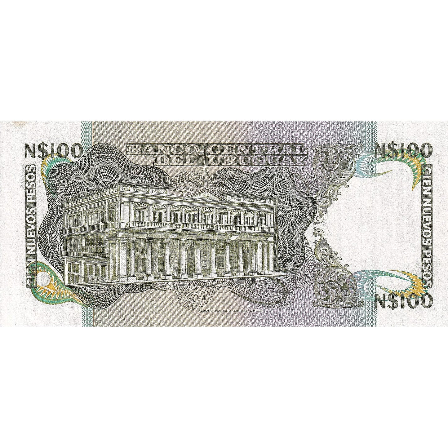 Uruguay, 
  
  100 Nuevos Peso, 
  
  KM:60a